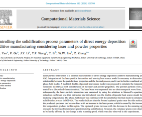 Kiểm soát quá trình đông đặc trong in 3D kim loại DED-AM